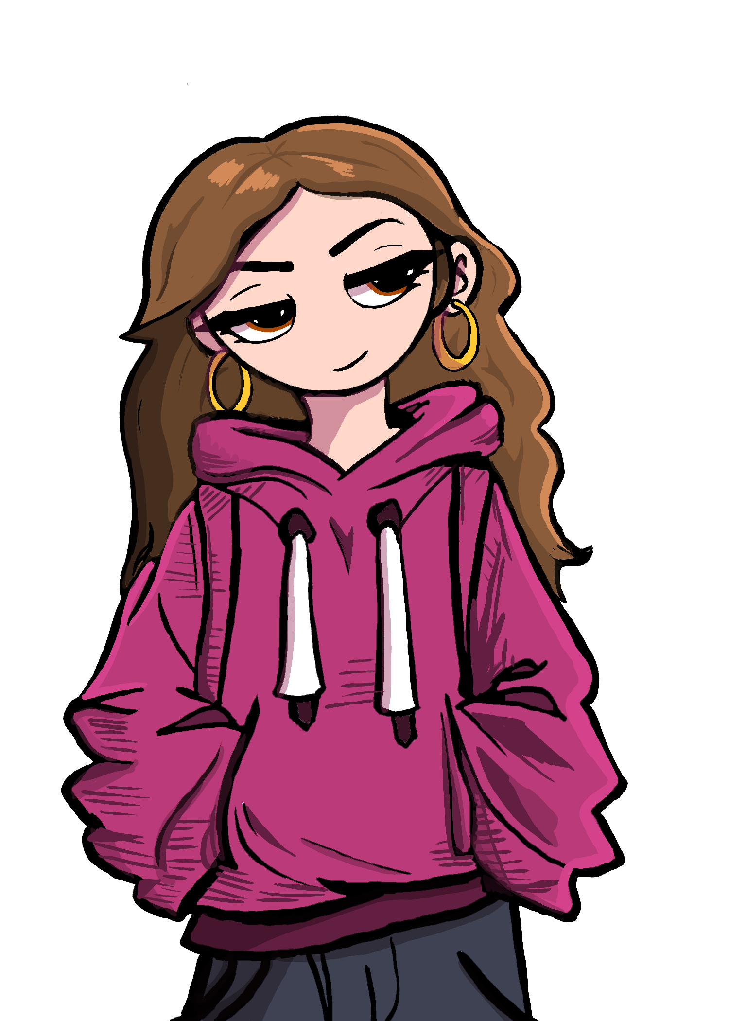 Illustrated portrait of Laila