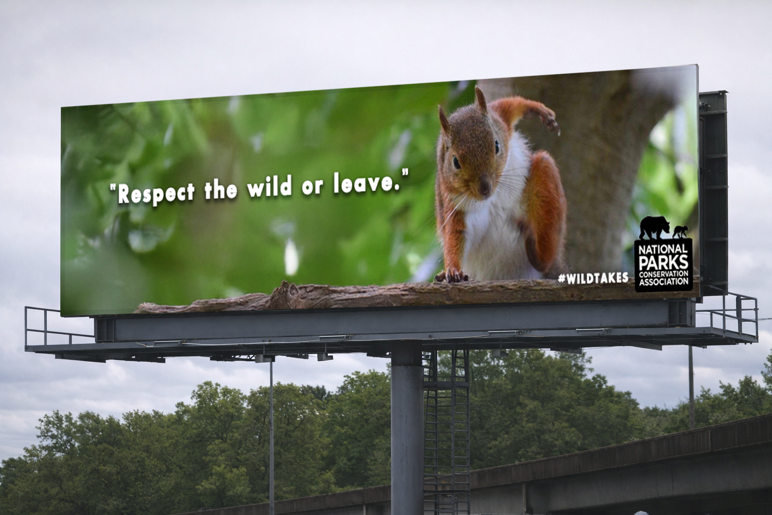 Wild Takes billboard mockup
