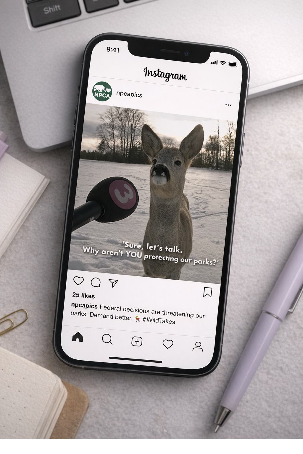 Wild Takes Instagram mockup