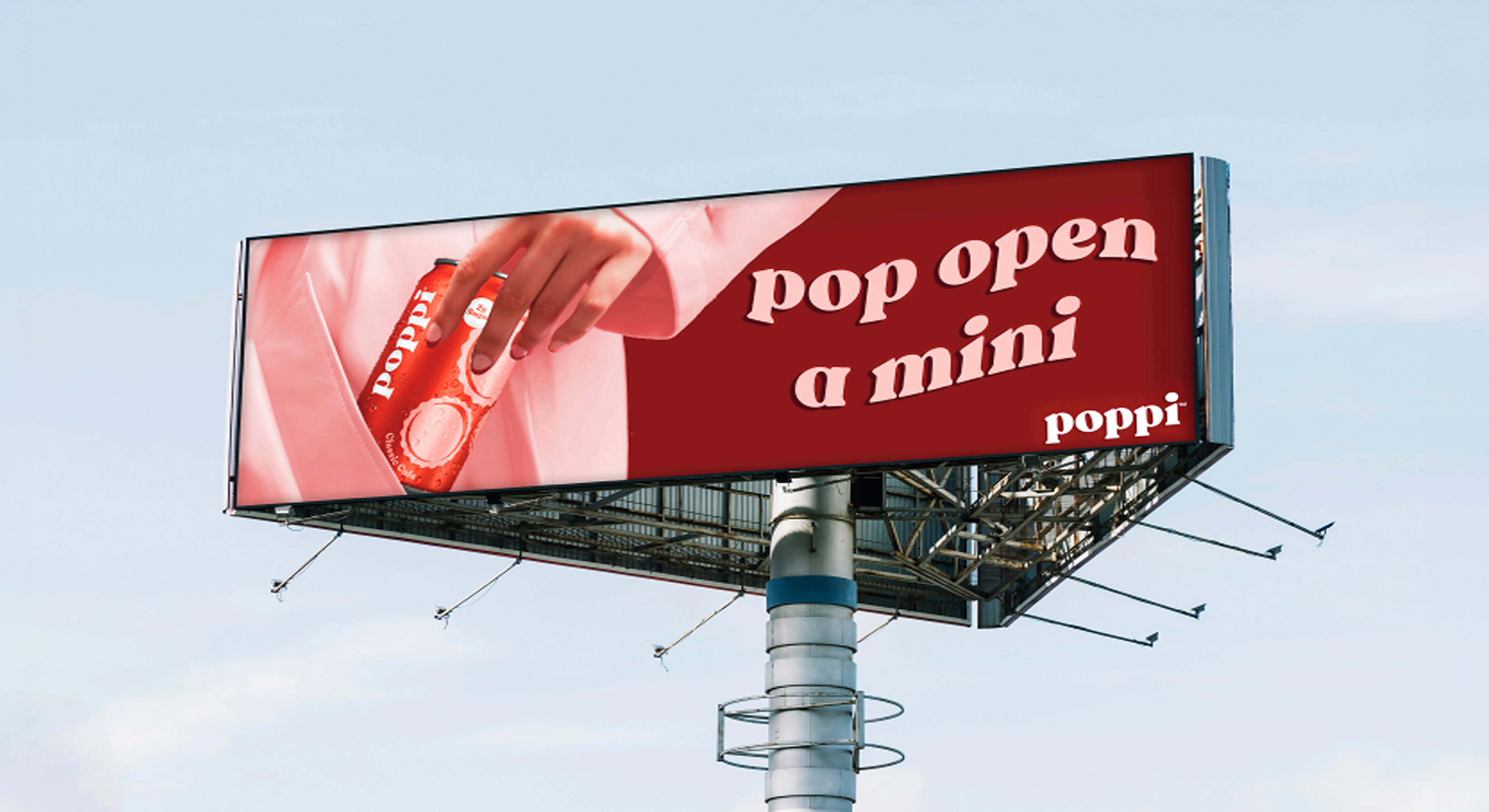 poppi mini billboard mockup