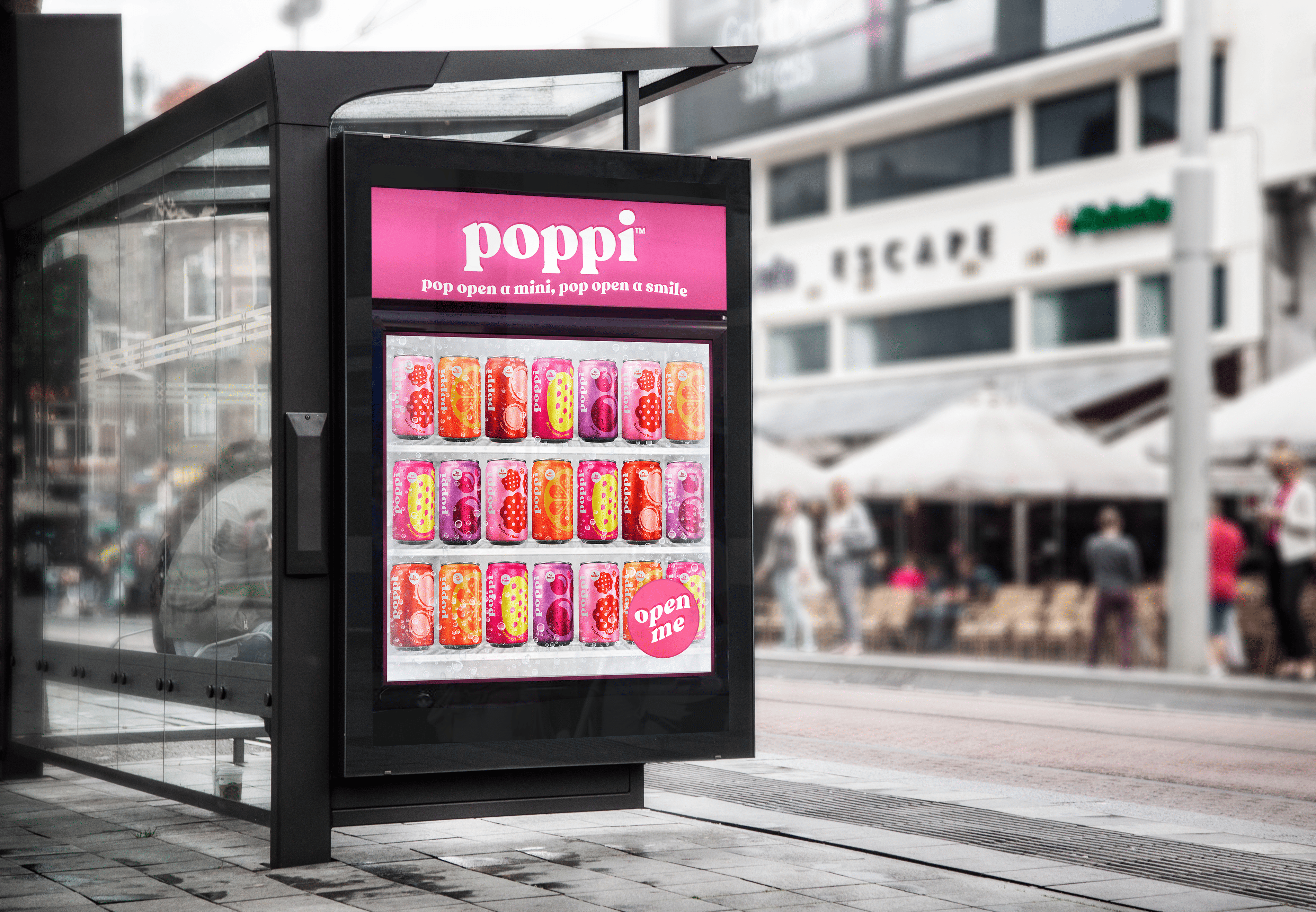 poppi mini bus stop mockup