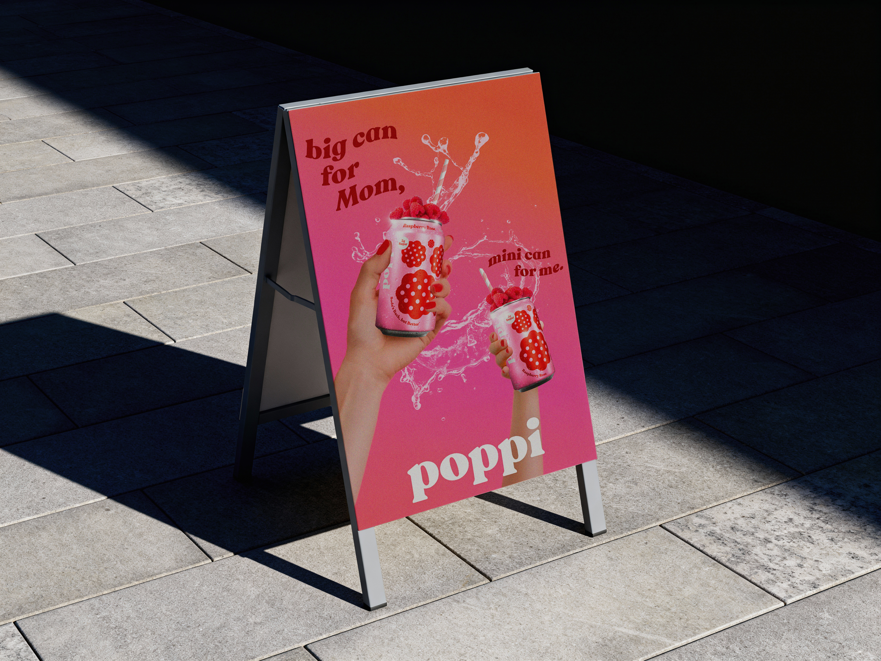 poppi mini street sign mockup